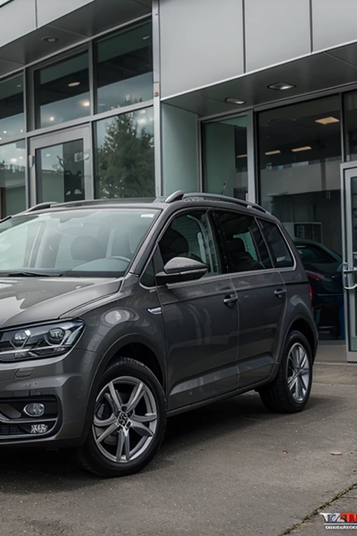 Grey VW Touran, placed higher, Crossversion