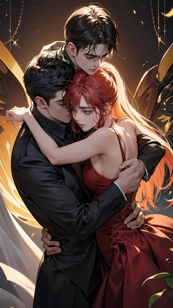 **Color Palette:** Choose a sultry and passionate color palette with deep, rich tones like dark reds, blacks, and gold accents. These colors can convey both the allure and danger in your story.

**Images:** Incorporate an artistic illustration or a high-quality photograph of a couple that represents your main characters, Lily and Alex. The couple should exude passion and desire, perhaps captured in an embrace or a suggestive pose. Alex, with his mysterious charm, should look powerful and handsome, while Lily should appear confident and alluring.
