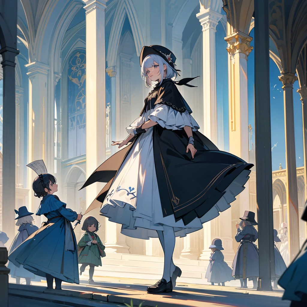 Les petit visiteurs se réjouissaient à l'avance de cette immersion au siècle
des comtesses, en robes de rêve, entourées de jolis meubles laqués, de
bibelots fragiles et de fauteuils très précieux....au temps surprenant des
marquis à perruque...ce noble guide était habillé... ben comme tout le monde.
(avec juste un joli chapeau mais sans perruque, poudre, canne ni petits noeuds)! Château La visite se poursuivit par une émouvante chapelle, puis par une salle avec
des armes, des casques et des armures «