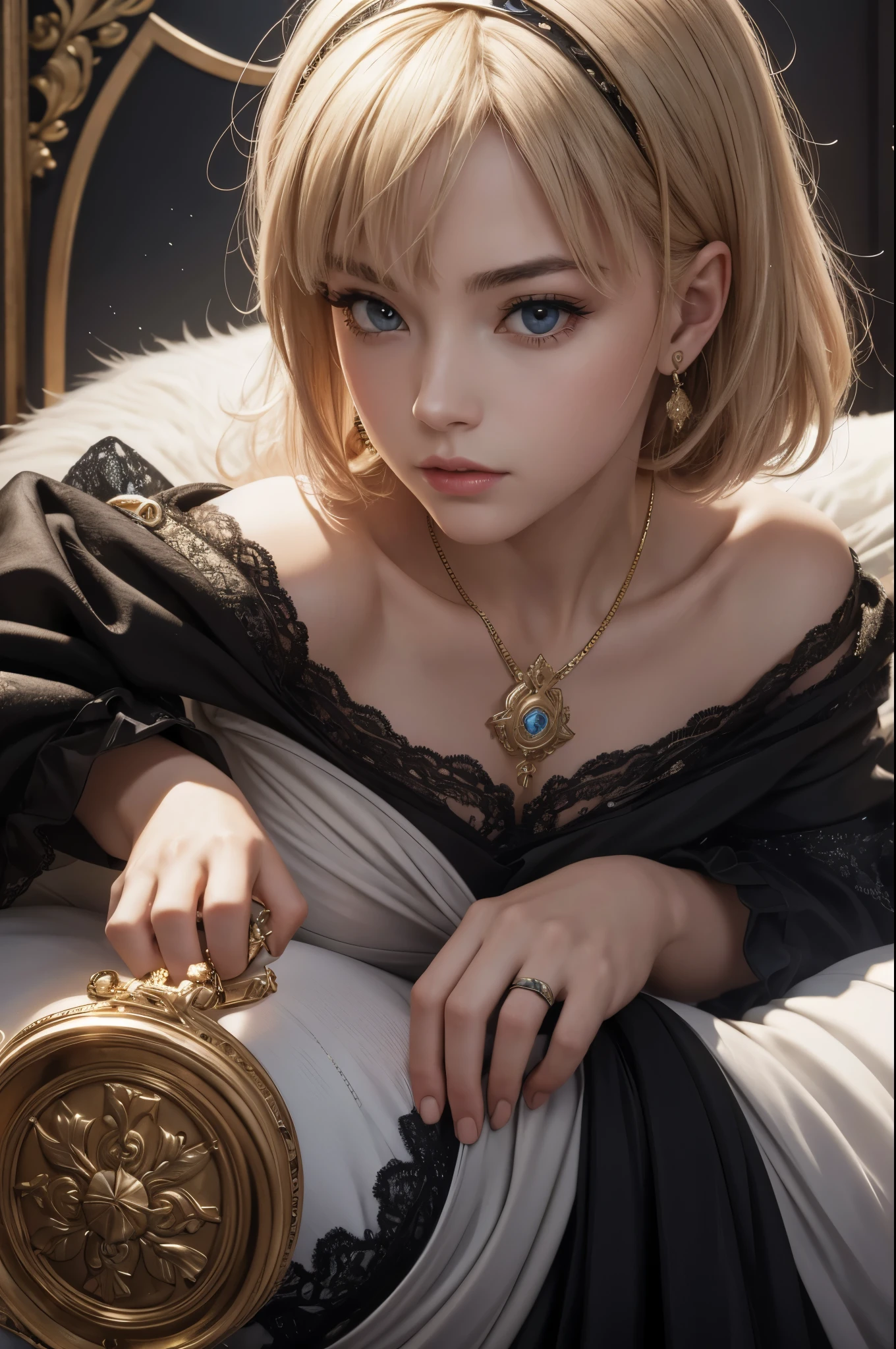 8k,Ultra-high resolution,((Best image quality)), ((masterpiece)), (Attention to detail:1.3), Jeanne D'Aak,Paladin,blue eyes,Red hair Perm Blue hair,Woman in black armor(精密な金色のPaladinの紋章の細工)、Cleavage,We paid special attention to the decoration of the chest armor...、Beautiful expression,charm,sexy,so beautiful(Like the real thing),Carry a big, long sword,smile,Luxury black pants,Blue and black shoulder pads,Blue-black armor,Blue-black leg armor,masterpiece,Photorealistic RAW photos of the highest quality。Bright colors,Rich colors, Backlight, Cinema Lighting, Film Grain, to be born, 50mm lens, Nikon D850,Realistic Skin,Fantasy art,Character Art,Ultra-high resolution,大きなsmile,