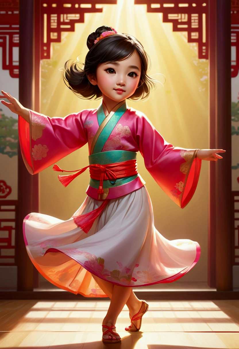 masterpiece,best quality,Game card design,Asian ,Dance Check-in,Clean background,concise,Sunlight