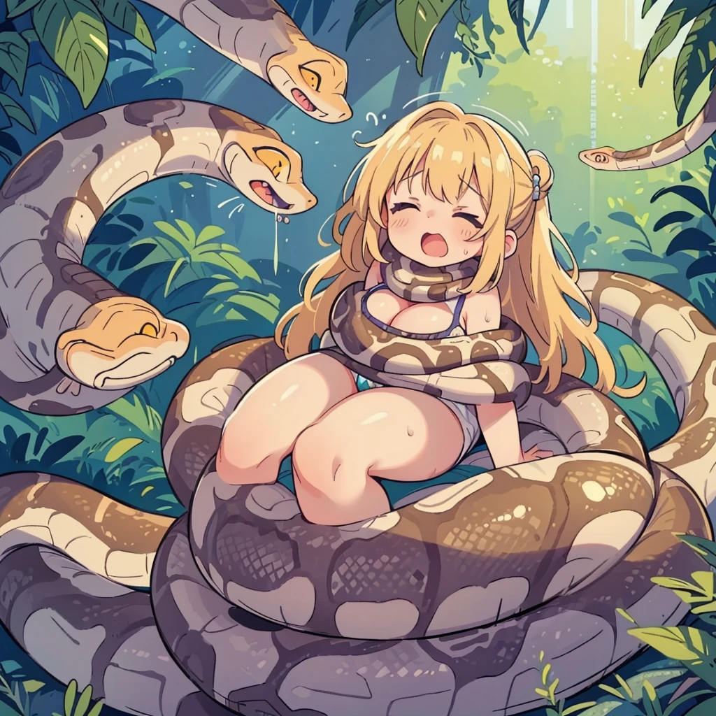 Beautiful cute girl, cute dress, extreme detail, high ray tracing, 8k, 4k, highest resolution, photography, high detailed lighting, perfect face, bedroom, masterpiece, best quality, highres, beautiful detailed eyes, cleavage, snake, (coiled), (python), snake scales detailed, closed eyes, screaming, restrained, masterpiece}}}, {{highly extreme detailed}}, solo, Focus on the girl, {orgasm}, {sweaty}, {{python sex}}, (((object insertion))), jangle, spread arms, interspecies, bestiality, (Giant python bestiality, Giant python sex, ((Giant python Rape)), Giant python Rape, Giant python Coils, Passionate Squeeze) (((Giant python coils, Passionate squeeze, ))), coils,((The girl is wrapped around a giant python)), ((giant python rape)), giant python sex