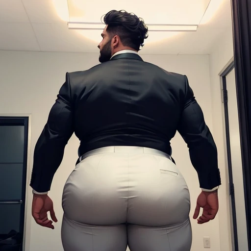 Ginger man in a tuxedo, huge ass, comically massive ass, tight tuxedo pants, large boy booty, bubble butt, man bubble butt, thick, thicc, thick thighs, thick ass, athletic, fit, round ass, full ass, wide ass, tuxedo (to sit on me without knowing)