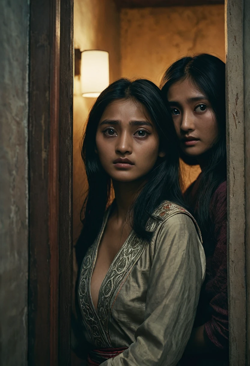 1 european man, 1 indian girl, 1 american girl, 1 japanese girl, 1 russian girl, 1 chinese girl, trapped in a room, incredibly detailed, photorealistic, masterpiece, cinematic lighting, highly detailed faces and eyes, beautiful skin textures, intricate clothing and fabric folds, dramatic atmosphere, muted color palette, chiaroscuro lighting, moody and somber mood, claustrophobic setting, high contrast, cinematic composition, depth of field, hyper realistic, 8k, award winning photograph
