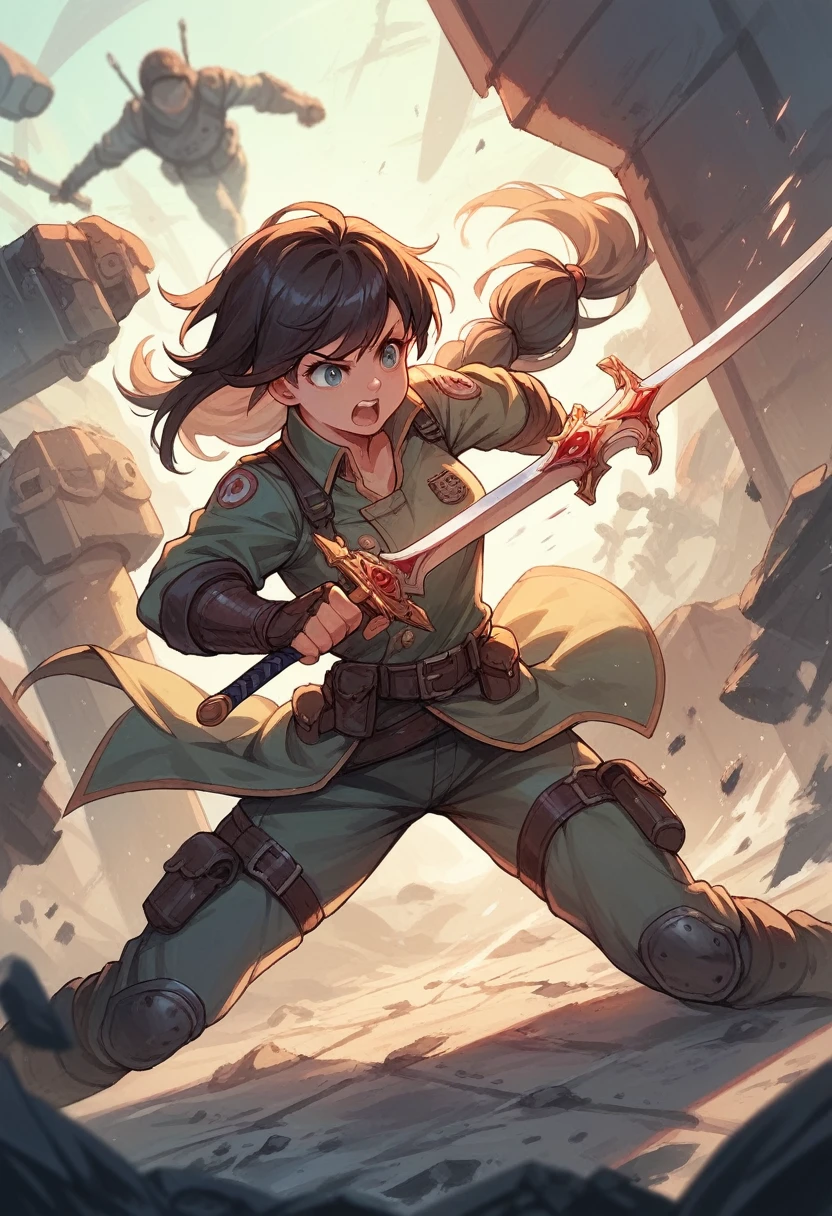 Science Fantasy,Cute woman,war,enemy,sword,Fight,strong