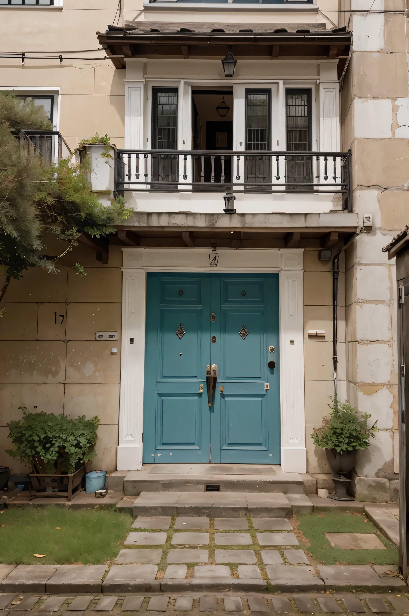 make the door of the house of white color