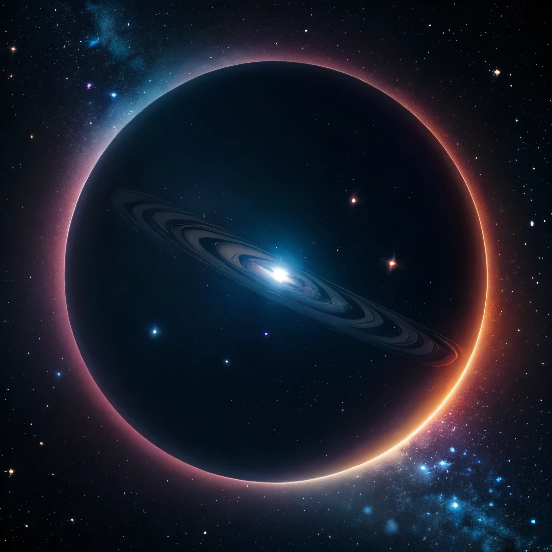 Stars, space, small planets, faded colors, expansive scene, sky only, night sky only, colorful night sky