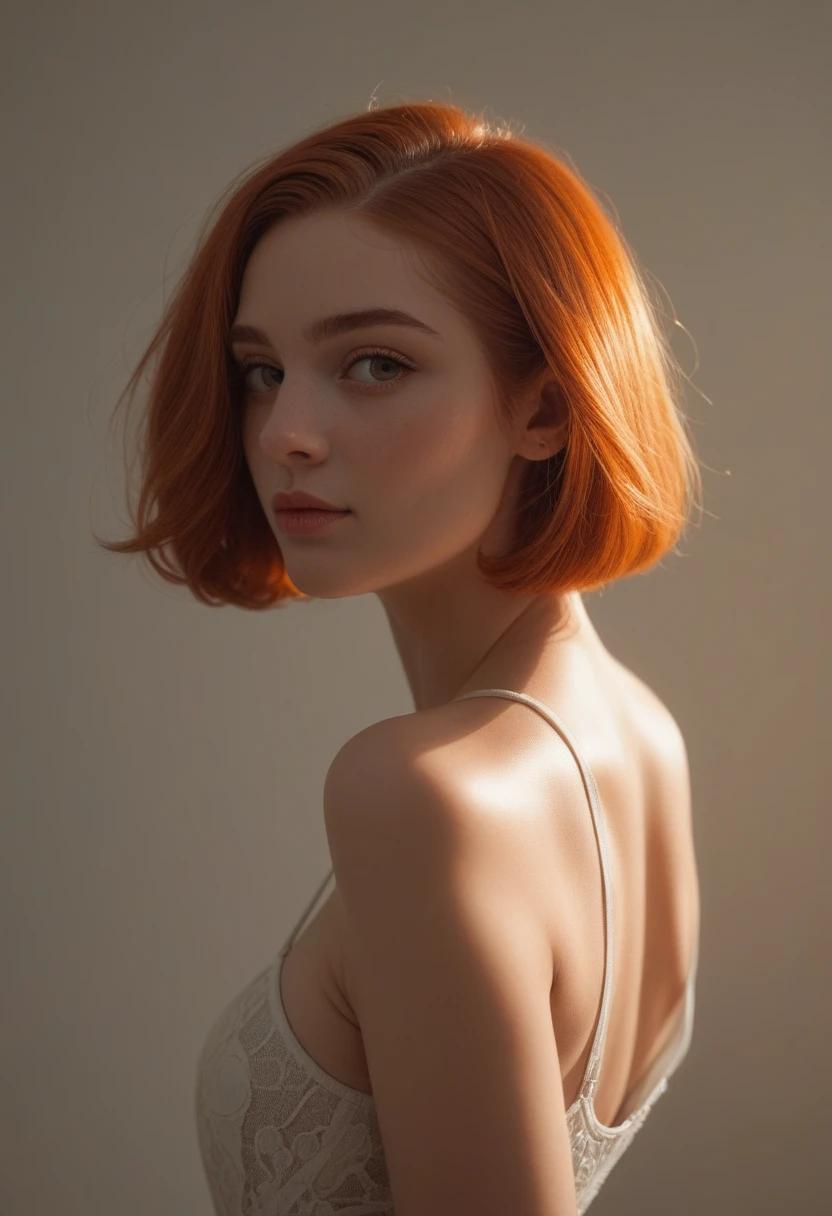 8k hd, work of art, best qualityer, high qualiy, abSurdoS, ultra detali,roSto detalhado,detailed back ground),perfect lighting, 1 girl, Ginger Mother,hair orange,Bobcut,(olhoS pretoS:1.25), pupilaS brancaS,cowboy shot, interiorcdonald'S:1.3),(Suéter cinza:1.2),Sem fundo, ,peloS pubianoS, (((アニメ)))