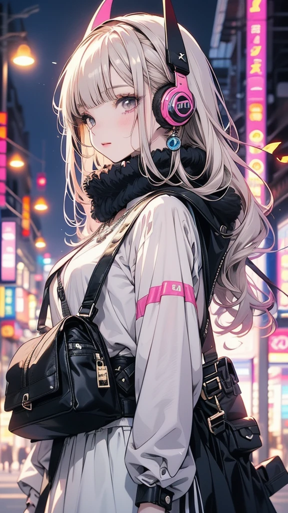 Anime girl with headphones and backpack looking at cell phone, Anime Style 4 k, Alice x. open, Digital anime art, Nightcore, Digital anime illustration, Anime Styled digital art, anime art wallpaper 4k, anime art wallpaper 4k, Anime art style, Anime digital art, Anime Style artwork, Anime Style. 8k, detailed Digital anime art