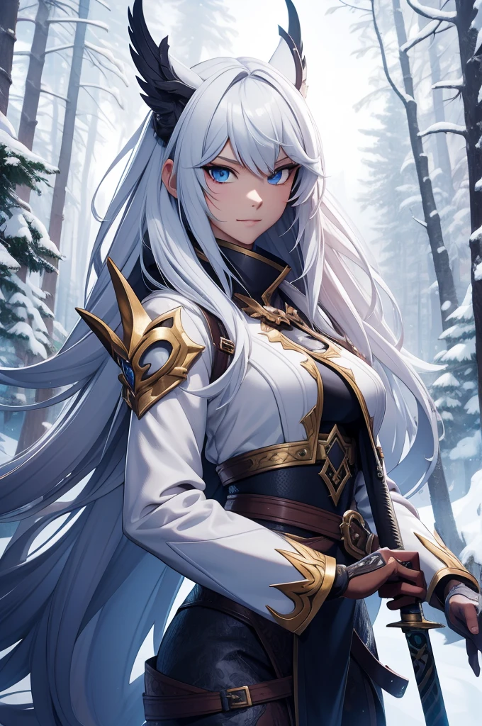 a woman with a sword and a wolf outfit in the snow, a very beautiful berserker woman, trending on artstation pixiv, detailed anime character art, clean detailed anime art, detailed anime artwork, forest hunter lady, extremely detailed artgerm, detailed anime art, detailed digital anime art, goddess of the hunt, anime character art, kawacy, female anime character