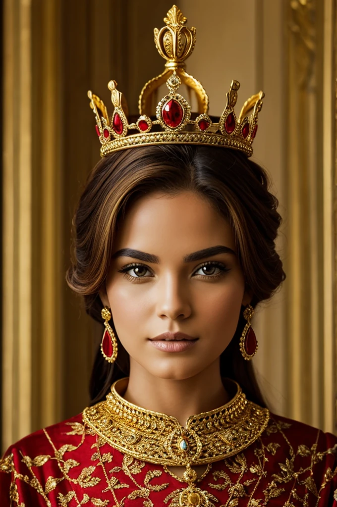 Golden and red crown