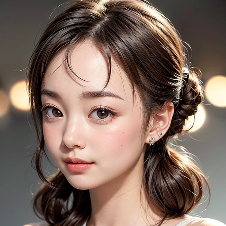 (Extremely Detailed ((Personification as a KAWAII girl of " Audrey Hepburn ")) with Characteristics Items), High-level, 8K Masterpiece TopQuality Ultra-detailed CG, Absurd detailed wallpaper, PerfectLighting, aesthetic LifeLike Rendering, MysticSight, Haze Tyndall Scattering, (Studio GRAY Background with (Oodles Dazzling RainbowColorParticles (BokeH))), ((Assfocus) RoundlyButts ThighGap), (Exposed:0.5) 🔞 BREAK (Acutance:0.8), (NOGIZAKA FaceVariations) Extremely Detailed very KAWAII FaceVariations, Childish CaptivatingGaze Detailed Reflective Eyes with (SparklingHighlights:1.28), Detailed (Voluminous LongEyelashes:0.88)、Glossy RedLips with beautiful details, Kissable tongue, RosyCheeks, Radiant PearlSkin with Transparency, Glowing DowneyHair . { (Dynamic LifeLike expressions:1.4) | (:d) }, (large eyes:-1) .