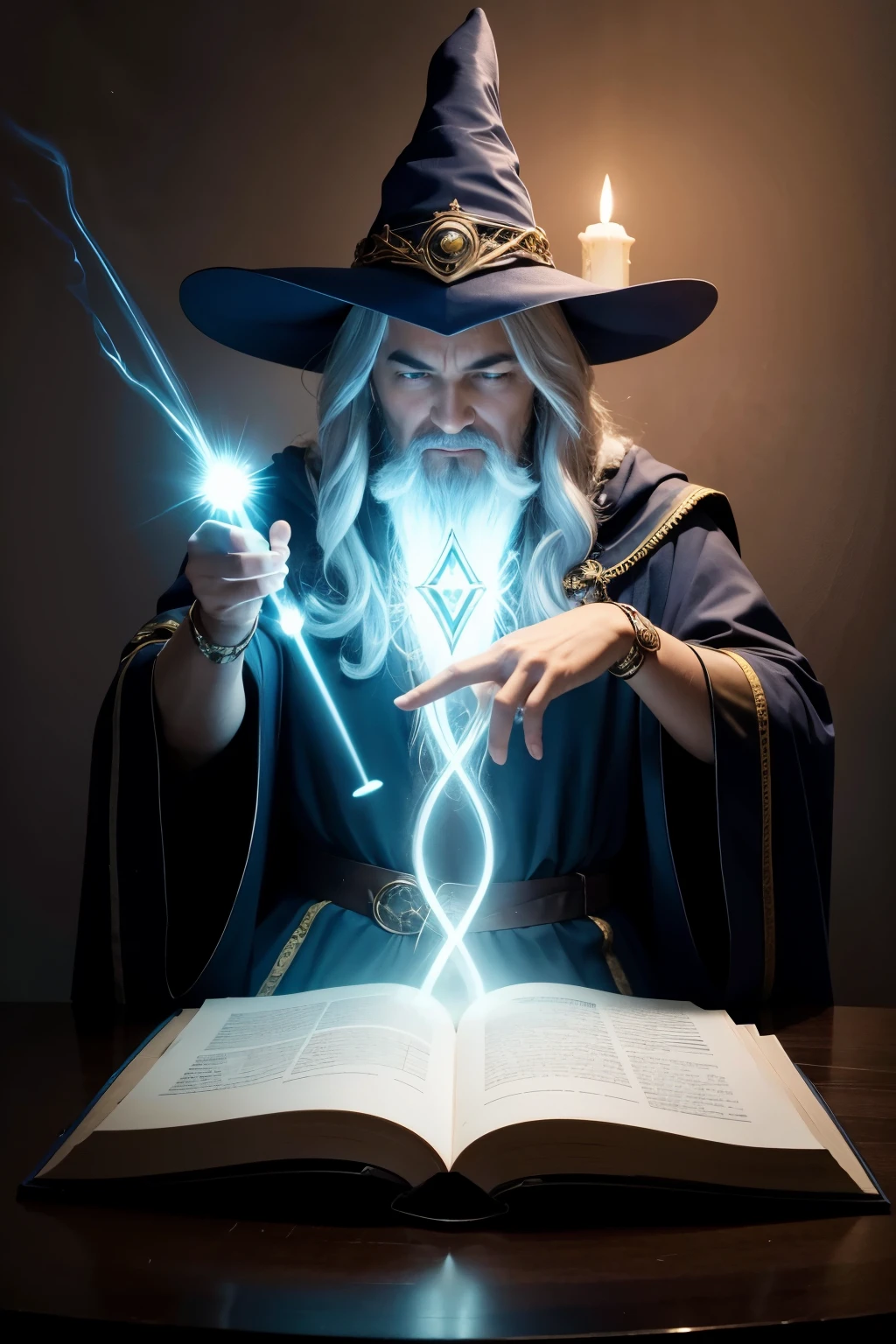 Creates an image of a wizard