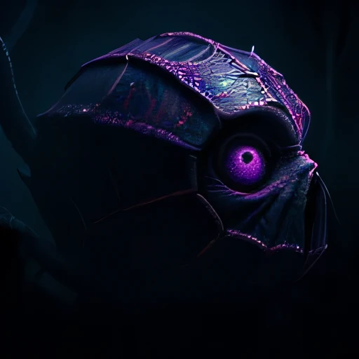 a tiny spectator monster with one large purple eye, 4 tentacles with webbed skin, surreal, eerie, sinister, (best quality,4k,8k,highres,masterpiece:1.2),ultra-detailed,(realistic,photorealistic,photo-realistic:1.37),digital painting, cinematic lighting, dark moody atmosphere, gothic fantasy