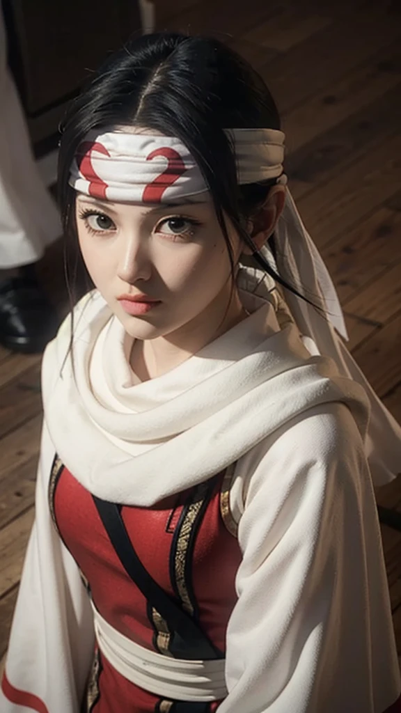 standing alone kyoukai looking at viewer headband extremely beautiful girl posing perfect face detailed perfect detailed beautiful art work