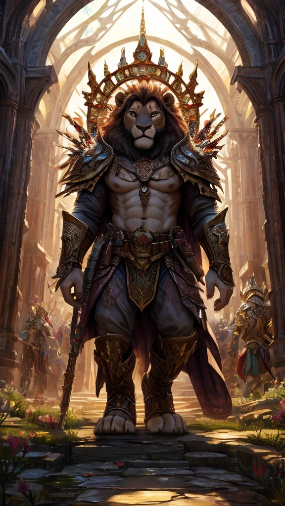 (masterpiece:1.4), (Highest quality:1.4), Fantasy,Extremely detailed, Complex, hyper detailed, Soft lighting,Cute Lion
