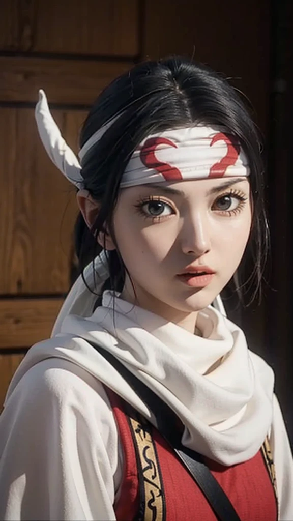 standing alone kyoukai looking at viewer headband extremely beautiful girl posing perfect face detailed perfect detailed beautiful art work tongue out mouth open