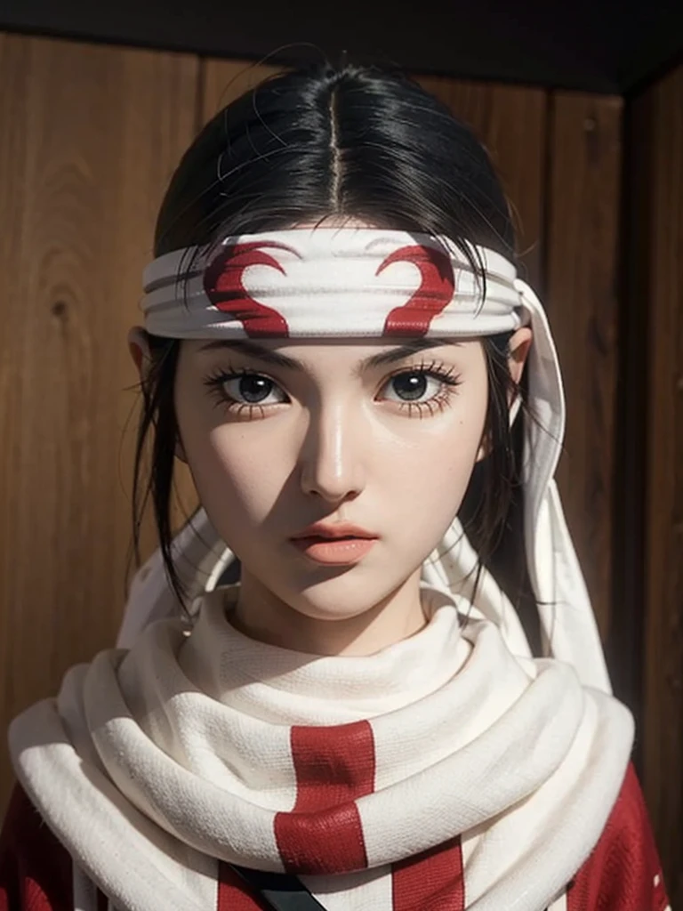 standing alone kyoukai looking at viewer headband extremely beautiful girl posing perfect face detailed perfect detailed beautiful art work tongue out mouth open