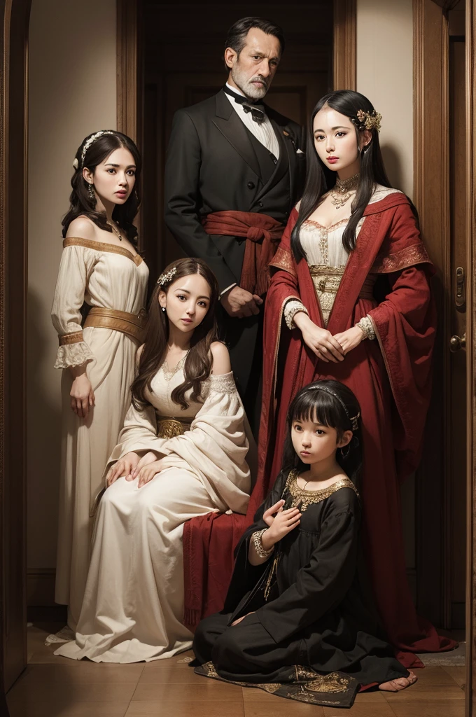 Man with several women