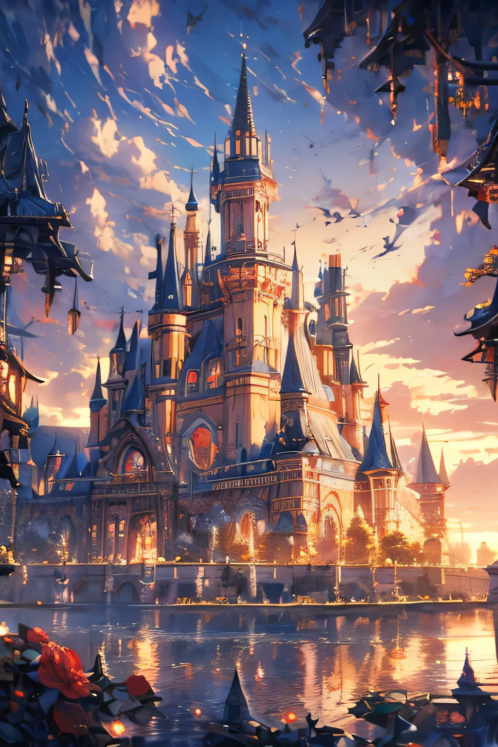 mist, Thomas Kinkade, Aaron Wiesenfeld、Beksinki、Adrian Eversen、Gedimins Plankevicius、Escher, Intricately sophisticated textures, Matte Painting Details, Deep color, wonderful, Intricate details