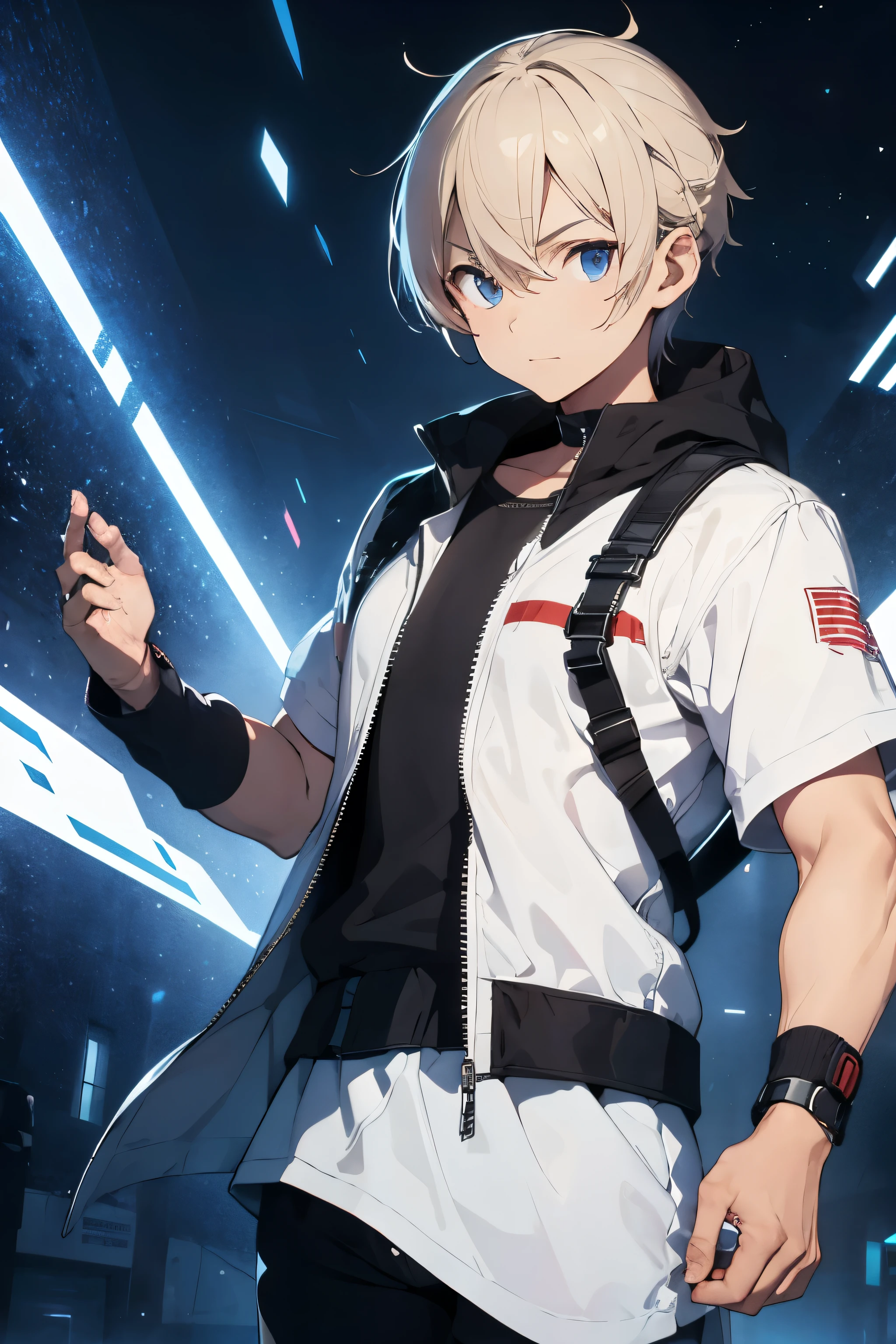 male,cool,No exposure,The background is cyber