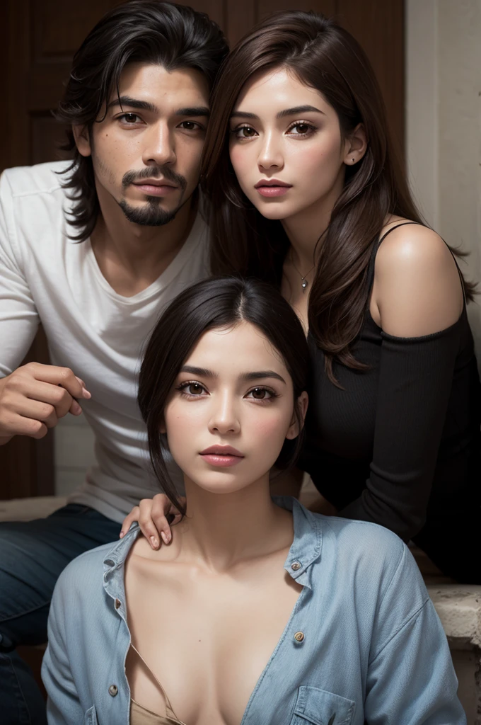Create an image of a couple with Bella Campos and Gabriel Guevara