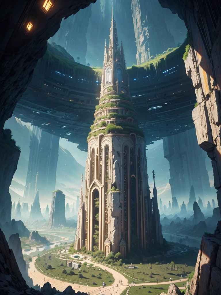 Best Quality,8k,Huge underground city,Underground Labyrinth,mysteriouultidimensional,A world beyond imagination,Different dimension,romantic,High Dimension,Fantasy,Different space,Nature,romantic,A world beyond imagination,Dream world,Skyscrapers,Huge river,masterpiece,最高masterpiece,perfection,