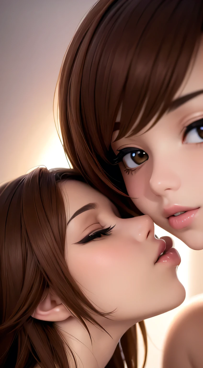 (best quality,4k,8k,highres,masterpiece:1.2),ultra-detailed,(realistic,photorealistic,photo-realistic:1.37), HDR, UHD, studio lighting, extreme detail description, professional, portraits, vivid colors, bokeh, lesbian couple, romance, women, kiss, mouth to mouth, attractive, holy shot, making out, wonderful scene, movie, lovely kiss, room together, cute, showcasing.
Notice:The prompt here starts with"woman"and"Woman kissing"For the theme,Matches the given topic description,Added detailed description。