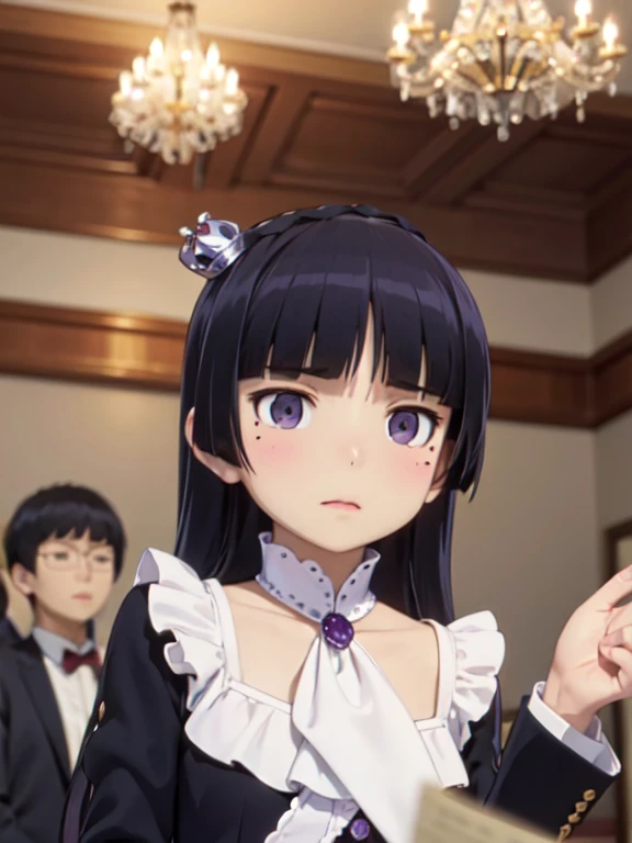 (ruri gokou), masterpiece, highest quality, One Girl, alone, Hime cut, (rabbit ear headband), Charm, Fashion Model, stylish, clothing, Simple Background, Model personality, Stylish, Sophisticationされた, elegant, modern, Trendy, casual, Natural pose, Not too flashy, Minimalist, chic, Sophistication, Contemporary, luxury, Stand out, Elegant, unique, fashionable, Impression