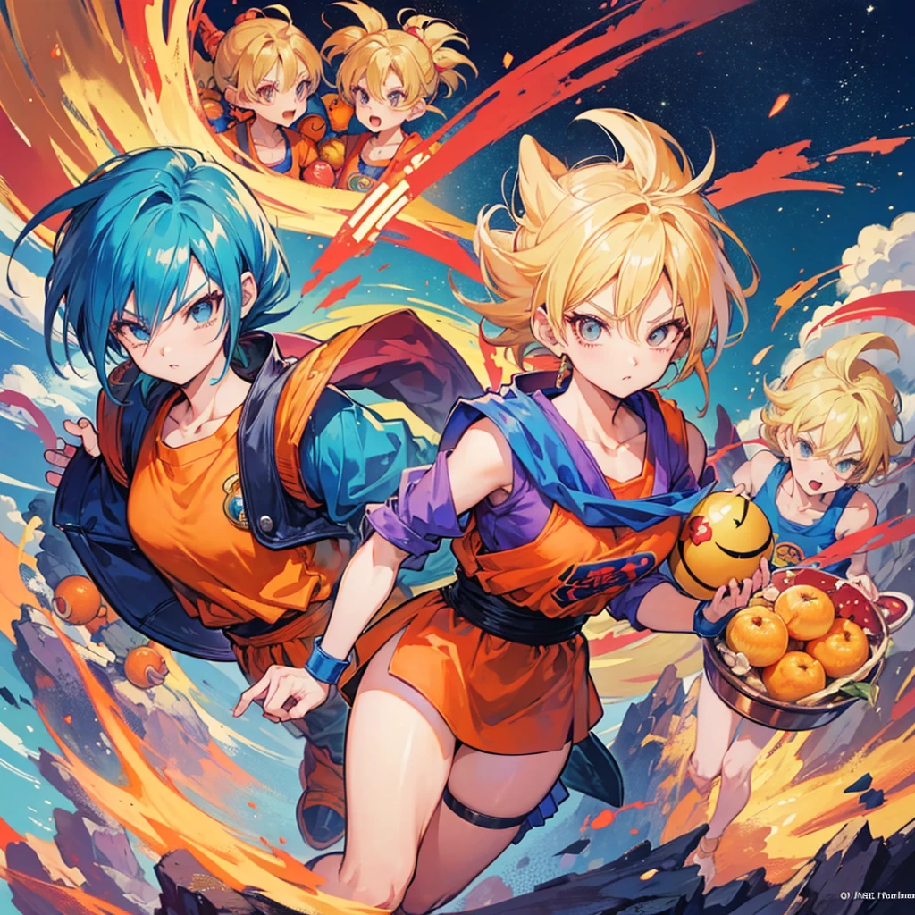 Dragon Ball fighter 2, female, chica saiyajin, character Dragon Ball, inspired by Akira Toriyama, Dragon Ball artstyle, Dragon Ball style, Dragon Ball concept art, human goku, Akira Toriyama style, Dragon Ball, Akira Toriyama, official art, high quality artwork, Dragon Ball z style, Dragon Ball, Art by Akira Toriyama