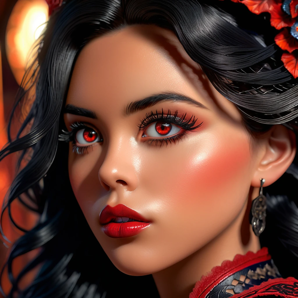 A boy with black wavy hair, beautiful detailed eyes, beautiful detailed lips, extremely detailed face, longeyelashes, 19 year old anime boy, in his howl's moving castle, studio ghibli style, intricate details, warm lighting, soft colors, cinematic composition, masterpiece, best quality, photorealistic, hyper detailed,a woman wearing a black lace dress and an open red leather jacket, long dark hair, beautiful detailed eyes, beautiful detailed lips, extremely detailed eyes and face, longeyelashes, scarlet witch from avengers, loraelizabeth, model photoshoot, RAW photography, 8k, uhd, best quality, ultra highres, masterpiece:1.2, ultra-detailed, realistic:1.37, photo-realistic, HDR, studio lighting, ultra-fine painting,ultra sharp focus, physically-based rendering, extreme detail description, professional, vivid colors,insane tmasterpiece,ultra_high-quality,ultra_high-details,ultra_high-resolution,ultra_high-definition,navy Dark-Moody background Eiffel Soft-Bokeh-Effect High-End Deep-Focus Bokeh Ray-Tracing Sophisticated Ambiance fleuraison.reflection,transparent,varies,multi,etc. --v 6 --s 1000 --c 20 --q 5 --chaos 100