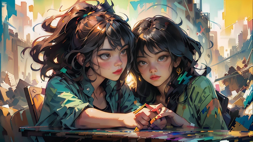 ::  comix style ryuko hikari ::2.9   style :: concept art, smooth, sharp focus, illustration, , character sheet, lightningwave, beautiful anime watercolor painting ,paint dripping by tim okamura, victor nizovtsev, greg rutkowski, noah bradley. trending on artstation, 8k, masterpiece, graffiti paint, fine detail, full of color, intricate detail, golden ratio illustration,monochromatic green background, masterpiece, best quality, high quality, highres, best quality, high resolution fix, bright amazing lighting, detail enhancement,(beautiful and clear background:1.2),, fantastic paintings ,graffit style, best quality, high quality, highres, detail enhancement, ((most beautiful image in the world)), masterpiece, best quality, high quality, highres, detail enhancement, ((most beautiful image )), , emphasis on the correct 5 fingers on each hand and the correct shadow, , bright image, art by stanley artgerm lau, art by kenneth rocafort, art by genzoman, art by joe madureira, art by blushyspicy, art by stjepan sejic, art by j scott campbell, art by guillem march, art by citemer liu, 4k, high resolution, comic book, comic book character, comic, high quality, masterpiece, best quality, high quality, highres, amazing lighting, detail enhancement, most beautiful image in the world, 8k resolution, awe inspiring, hd, 4k, masterpiece, highres, absurdres, natural volumetric lighting and best shadows, deep depth of field, sharp focus,::inking comix on pencils  by richard luong ::stunningly