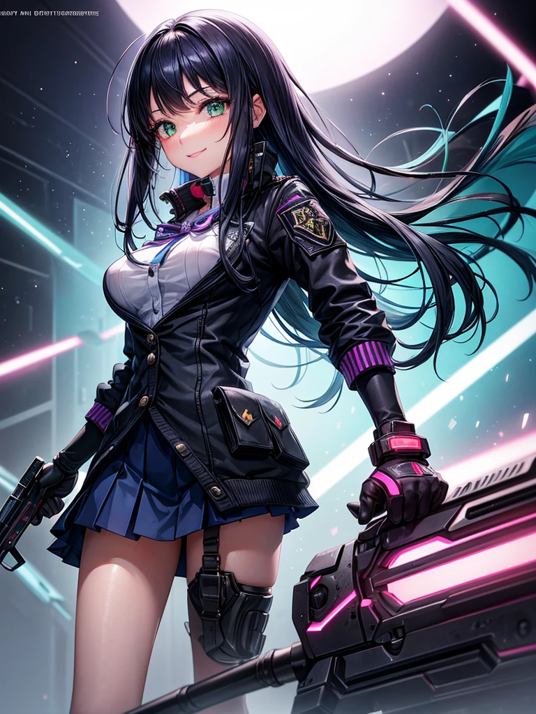 middle School girls，smile，Beautiful girls，Beautiful girl from another world，A whole new beautiful girl，Girl with a weapon in her hand，Cyberpunk uniforms，The best quality to get you horny，Psychic，Wizard，battle，Colorfulな髪色，Perfect Girl，Super cute girl，Cyberpunk Background，Cute uniform，Uniform of the Future，Wearing a cardigan，Long Hair、Sparkling eyes，She has her bangs down，Colorful，Ultra HD，Young girl，sex，Green Eyes，Naughty Girls，Full body image，Big Breasts，Beautiful Girl&#39;s Paradise，Fashion Girl，Naughty Girls，Beautiful Girl Country，High-dimensional beautiful girl，A beautiful girl who transcends everything，Pink Cardigan，So beautiful，Absurd，Beautiful girls，The psychology of beautiful legs，The pinnacle of aesthetics，beauty incarnate