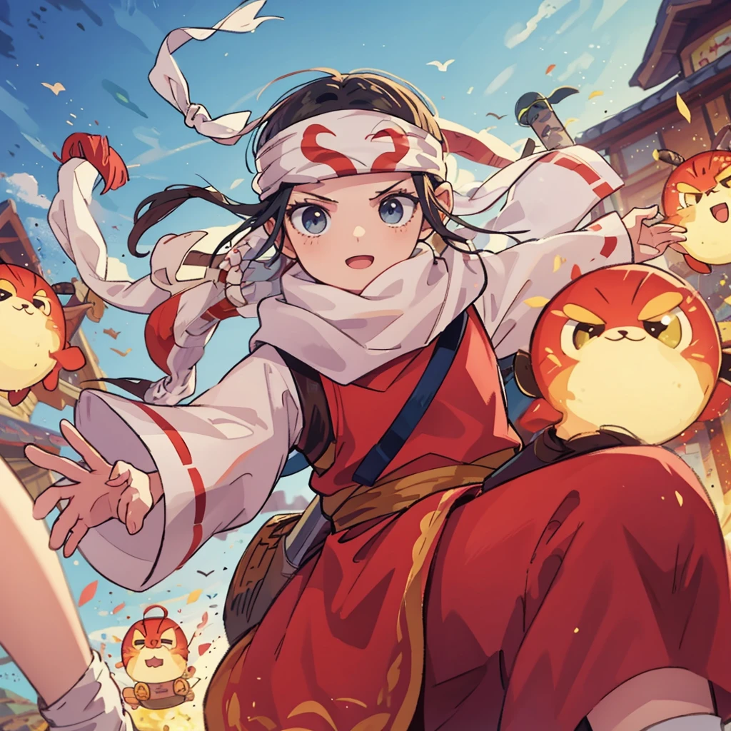 running bandana on forehead cowl kyoukai