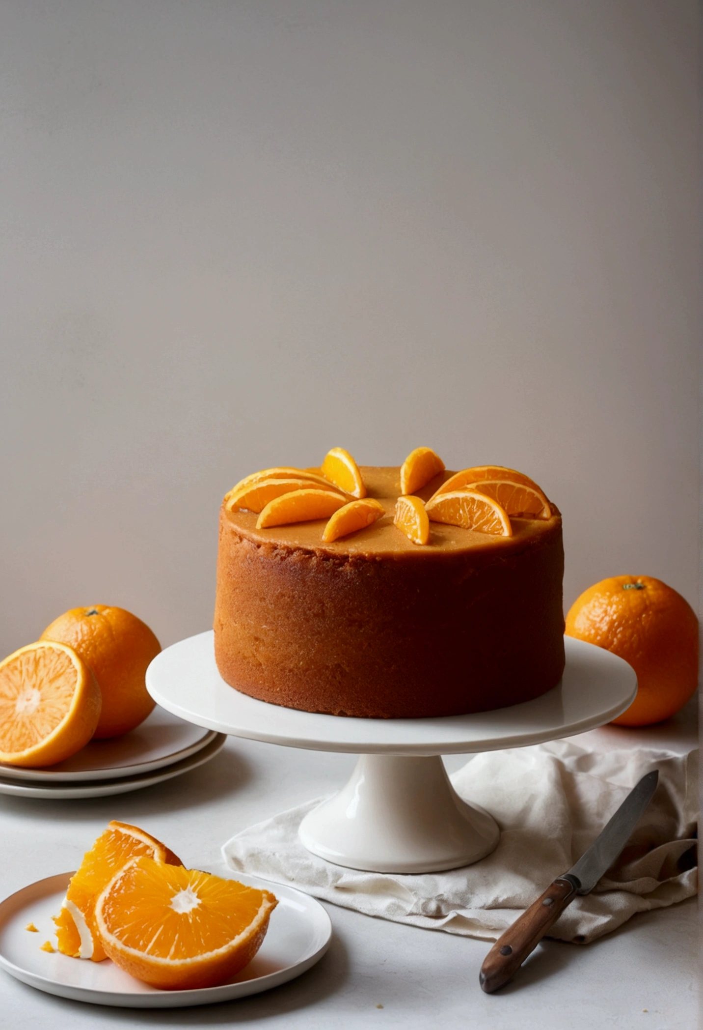 (higher resolution, distinct_imageio) the best quality, a plain orange cake with no frosting