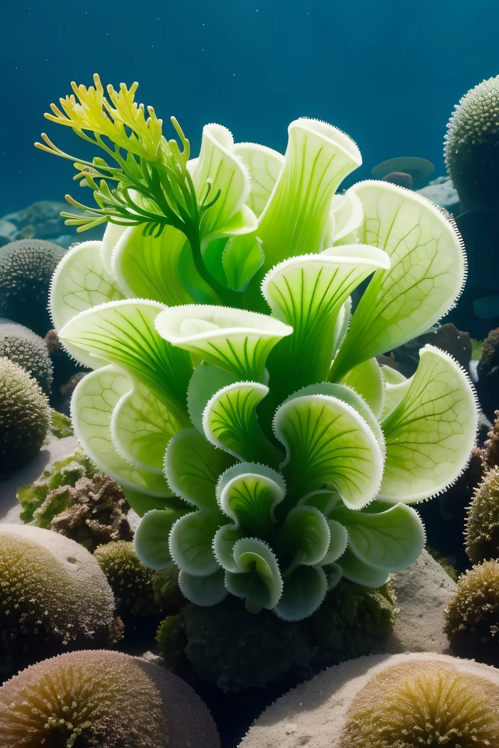 I want you to generate an image of the alga fucus vesicles