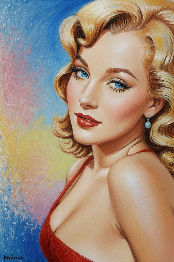 Impressionist drawing of Marilin Monroe