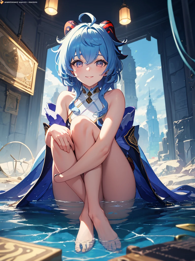 [(Transparent background:1.5)::5],(((masterpiece))),(((best quality))),(((extremely detailed))),illustration, 1girl,ganyu_genshin_impact,mysterious,vivid color,shiny, underwater transparent sealed hemispherical glass dome, full body,barefoot,long hair tranquil nature, koi,Underwater, Dome,close up,Dynamic actions,Lens perspective,(((Box composition))),sit cross-legged and lean against the bookshel, volumetric lighting, multi-color eyes, detailed eyes, hyper detailed,light smile, highly detailed, beautiful, small details, ultra detailed, best quality, intricate, 4k, 8k, trending on artstation, good anatomy, beautiful lighting, award-winning,