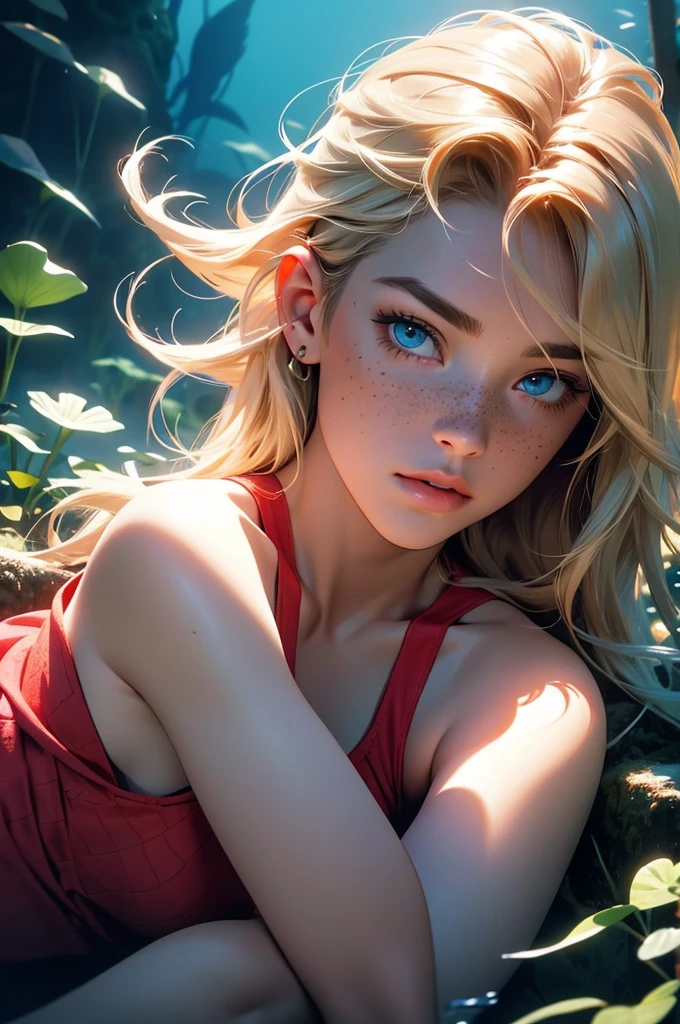 a beautiful women, all on fours, top down bottom up, unkempt white short hair, Anime, illustration, Portrait, animification, High resolution, Highest quality, super quality, Super Detail, ultra-real, Photorealistic