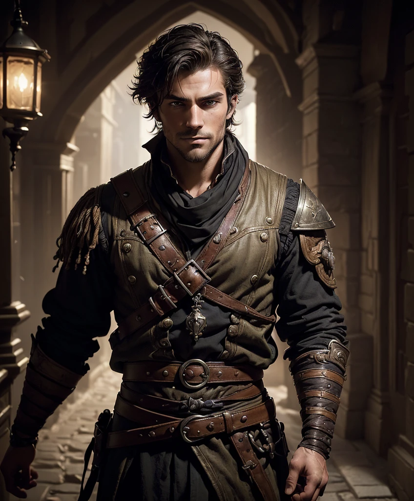 score_9, score_8_up, score_7_up, ( (((Solo focus)))(((1boy))) (((Attractive male adventurer in 18th century attire.))) (((Appears to be 20 years old with youthful looks.))) (((Dark, eerie and sinister background at night.))) (Design an epic, handsome, dashing adventurer for a fantasy setting. Very sexy male character. Perfect physique.(backlighting:0.7), film grain, photographed on a Sony A7R IV, 18mm F/1.7 cine lens, Dungeons & Dragons character portrait, intricate details, solo focus, unreal engine, sharp focus, dappled lighting, (backlighting:0.7), film grain, photographed on a Sony A7R IV, 18mm F/1.7 cine lens, He is an attractive, rugged, handsome young adventurer.