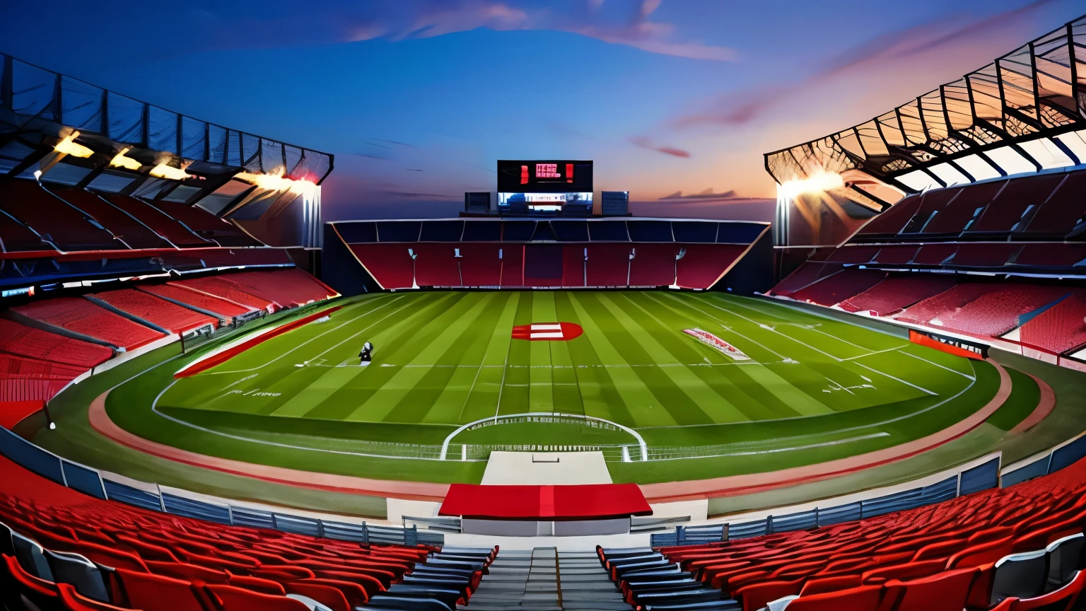 football stadium scenery