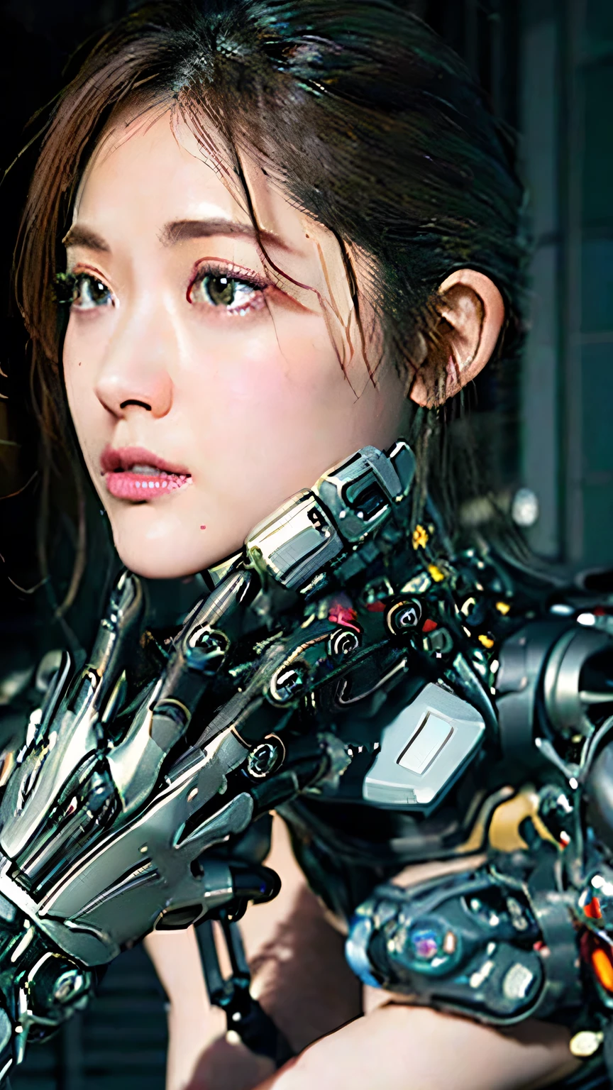 Intelligent Bionic Robot、male、Cyborg Robot Parts、cable, wire, Microchip、Bright studio、Hyper Photorealism、High resolution、Intricate details、Soft lighting、Rim Light、Rendering with Octane、Unreal Engine 5 Rendering Mechanical Public Enemy Style、8k、Highest quality、masterpiece、Low ISO、White balance、High key lighting、Shallow depth of field creates a soft and elegant atmosphere,超High resolution,