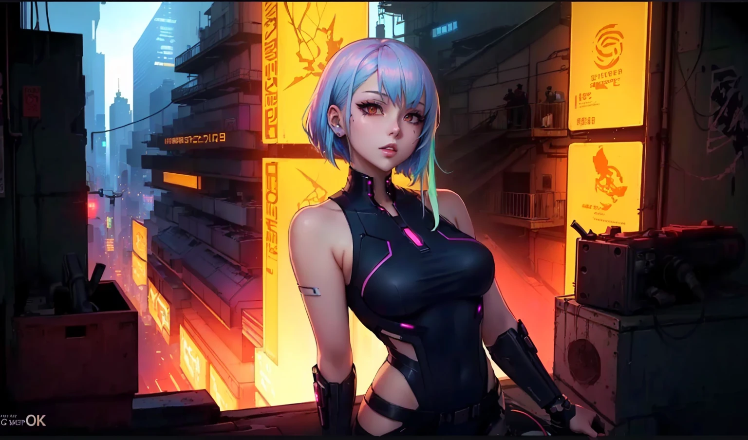 cyber girl in a black outfit standing in a city, Cyberpunk anime, Digital cyberpunk anime art, cyberpunk anime art, female cyberpunk anime girl, cyberpunk anime girl, cyberpunk anime art, cyberpunk anime girl mech, cyberpunk anime, digital cyberpunk - anime art, digital cyberpunk anime!!, cyberpunk oppai, best anime 4k konachan wallpaper