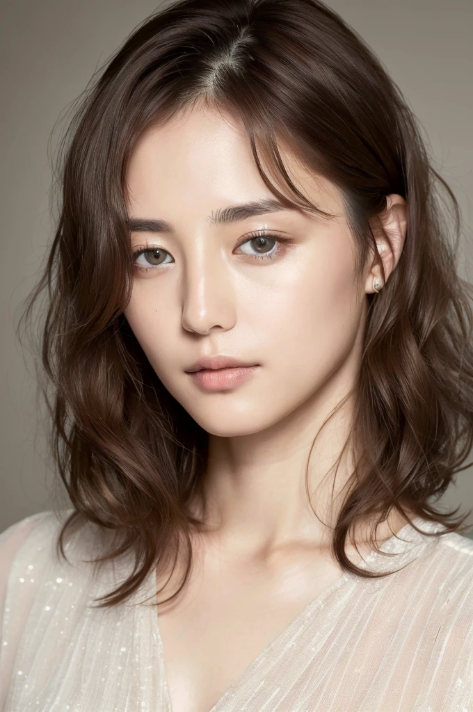 ((Highest quality, 8k, masterpiece:1.3)), concentrated, Perfect Body Beauty, Hip, Layered Haircut, Highly detailed face and skin texture, Delicate eyes, double eyelid, White skin, Long brown hair、slim、thin、Model body type