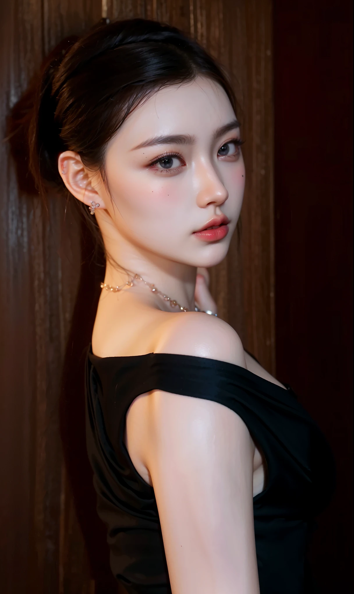 Game Art,Best image quality,Maximum resolution,8K,(A bust photo),(portrait),(Head close-up),(Rule of Thirds),Unreal Engine 5 rendering works,20 year old girl,((Queen)),The eyes are very detailed,(Large Breasts),Elegant and noble,light,Ray Tracing,Game CG,((3D Unreal Engine)),OC rendering reflection mode,4K,Ultra-clear,Sensual,Translucent lace,Fair and plump figure,Pretty Face,Glossy Gel Coat,身着华贵礼服的Queen,Crystal Gem Crown,Necklace jewelry,blue eyes,The tattoo is very three-dimensional,Gorgeous and intricate tattoo designs,Ultra-clear portrait,Sexy thick lips(Red lipstick),Gorgeous clothing,Diamond Gold,Luxury Costume Jewelry,Diamonds, pearls and gemstones of cosmic grade,Silk Hanfu long skirt,breasts symmetrical,