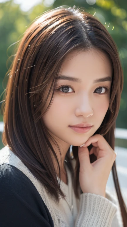 masterpiece, 最high quality, Ultra-high resolution, (Realistic:1.4), Beautiful face in every detail, high qualityの衣類, Amazing European Women, very cute, Portraiture, 肌が柔らかくてPerfect Face、Perfect Face, Shoot your hair, 8k resolution,Super Realistic,Very detailed,high quality, Broad perspective