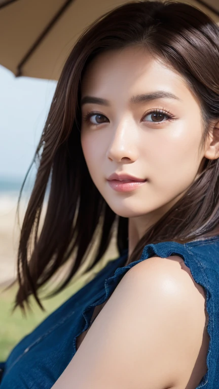 masterpiece, 最high quality, Ultra-high resolution, (Realistic:1.4), Beautiful face in every detail, high qualityの衣類, Amazing European Women, very cute, Portraiture, 肌が柔らかくてPerfect Face、Perfect Face, Shoot your hair, 8k resolution,Super Realistic,Very detailed,high quality, Broad perspective