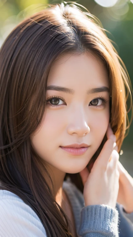 masterpiece, 最high quality, Ultra-high resolution, (Realistic:1.4), Beautiful face in every detail, high qualityの衣類, Amazing European Women, very cute, Portraiture, 肌が柔らかくてPerfect Face、Perfect Face, Shoot your hair, 8k resolution,Super Realistic,Very detailed,high quality, Broad perspective