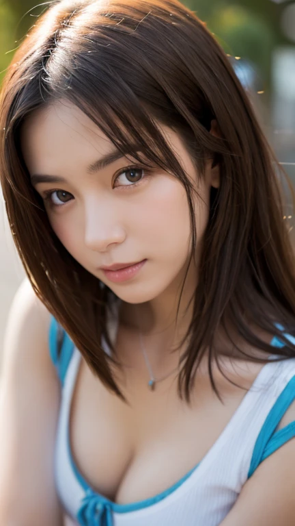 masterpiece, 最high quality, Ultra-high resolution, (Realistic:1.4), Beautiful face in every detail, high qualityの衣類, Amazing European Women, very cute, Portraiture, 肌が柔らかくてPerfect Face、Perfect Face, Shoot your hair, 8k resolution,Super Realistic,Very detailed,high quality, Broad perspective