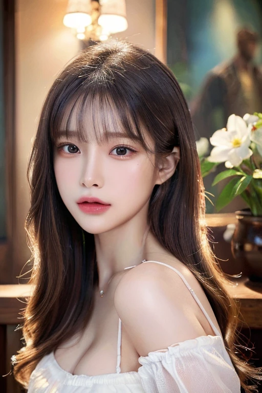 ((Highest quality)),(超High resolution),(Very detailed),(Detailed Description),((The best CG)),(masterpiece),Ultra-detailed art、(Highest quality、8k、32K、masterpiece)、(Realistic)、(Realistic:1.2)、(High resolution)、Very detailed、Very beautiful face and eyes、1 female、Tight waist、Delicate body、(Highest quality、Attention to detail、Rich skin detail)、(Highest quality、8k、Oil paints:1.2)、Very detailed、(Realistic、Realistic:1.37)、Bright colors、Beautiful Japanese Women、Detailed face、Smooth Skin、